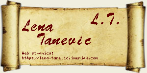 Lena Tanević vizit kartica